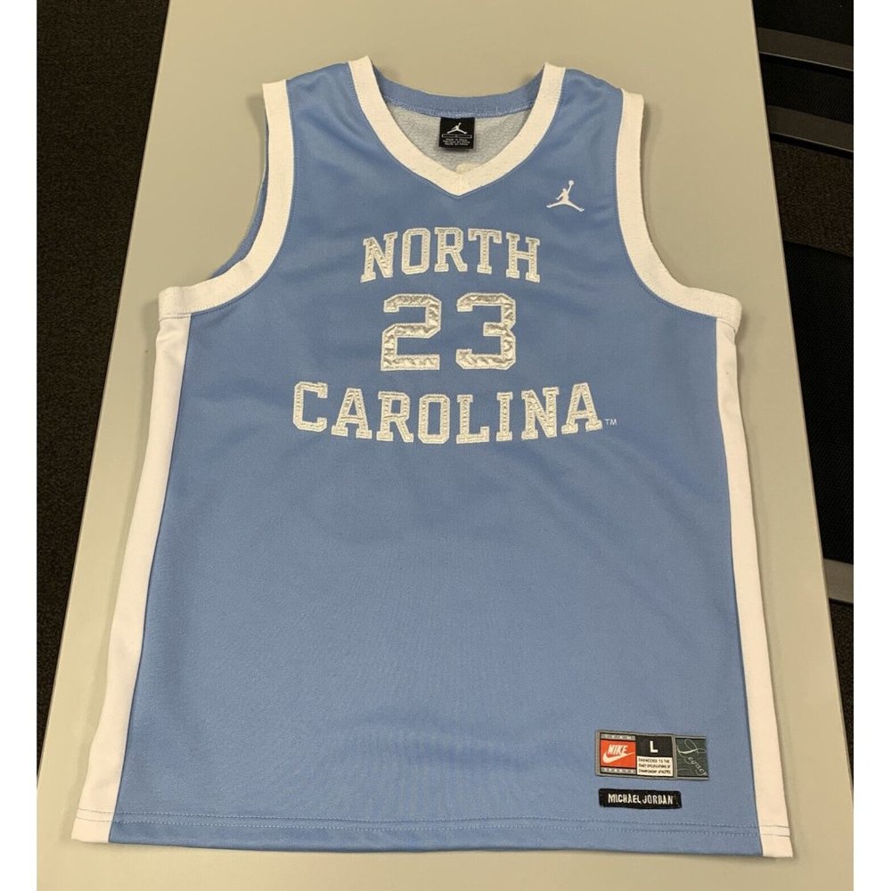 Nike Legacy Jordan #23 North Carolina Tar Heels Basketball Jersey Retro L Blue